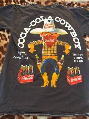 Coca-Cola Black Tee with Red Bandana and Yellow 🤠 cowboy